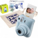 FUJIFILM Instax Mini 12 Cámara Instantánea Kit Regalo Pastel Blue