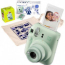 FUJIFILM Instax Mini 12 Cámara Instantánea Kit Regalo Mint Green