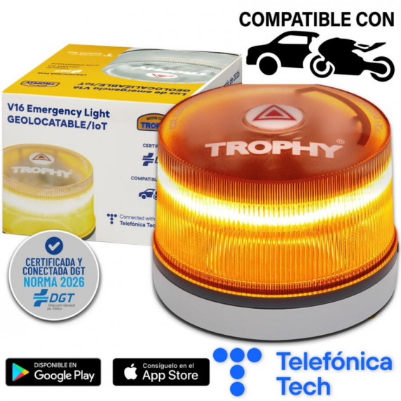 TROPHY Baliza V16 Iot Conectada y Homologada para 2026
