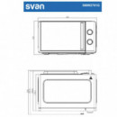 SVAN SMW2701G Microondas con Grill 20L 700W Blanco