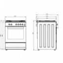 SVAN SKGW4602 Cocina Gas 60CM Blanco