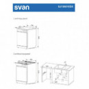 SVAN SJ13601EDX Lavavajillas 60 Cm 14 Sets Clase E Display Inox