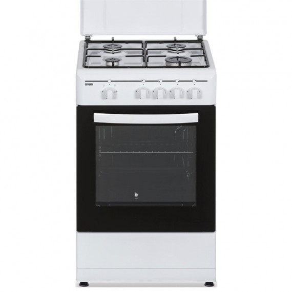 SVAN SKG4500TM Cocina de Gas Butano 4F Horno 43L 2P Grill Blanco