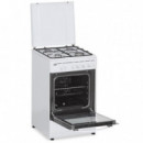 SVAN SKG4500TM Cocina de Gas Butano 4F Horno 43L 2P Grill Blanco