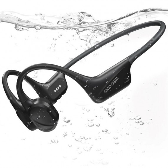 DOOGEE Bonebeat Swim Auricular de Conducción Osea Bt y MP3 para Nadar Negro