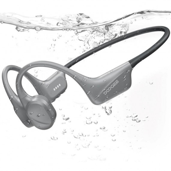 DOOGEE Bonebeat Swim Auricular de Conducción Osea Bt y MP3 para Nadar Gris Claro