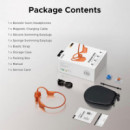 DOOGEE Boneair Swim Auricular de Conducción Osea y Aerea Bt y MP3 para Nadar Gris Oscuro