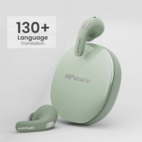 HIFUTURE FLYBUDS4 Ai Auricular BLUETOOTH con Tradución Simultanea de 130 Idiomas Verde