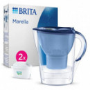BRITA Marella Jarra Filtrante 2.4L + 2 Filtros Maxtra Pro Azul
