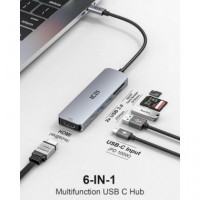 Hub USB-C ONEMAX 6 en 1 Multi-puerto