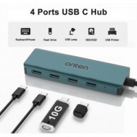 Hub ONTEN Usb-c Macho a 4 Puertos 10 Gbps (OTN-UC620)