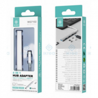Adaptador IKREA Hub 4 en 1 Tipo-c a USB 3.0 X 1 + USB 2.0 X 3 Plata (WG7102)
