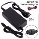 Cargador Compatible para Hoverboard 42V 2A (36V), Conector de 3 Pines