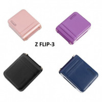 Funda Libro Hanman Compatible con Samsung Z Flip 3 (Negro, Azul, Rosa Oro, Lila)