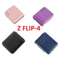 Funda Libro Hanman Compatible con Samsung Galaxy Z Flip 4 (Negro, Azul, Oro Rosa, Lila)
