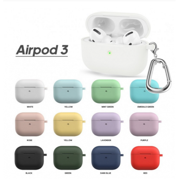 Funda Protectora ACCETEL Silicona para Airpods 3 Rosa, Rojo, Gris, Negro, Blanco, Transparente (APC-P3)