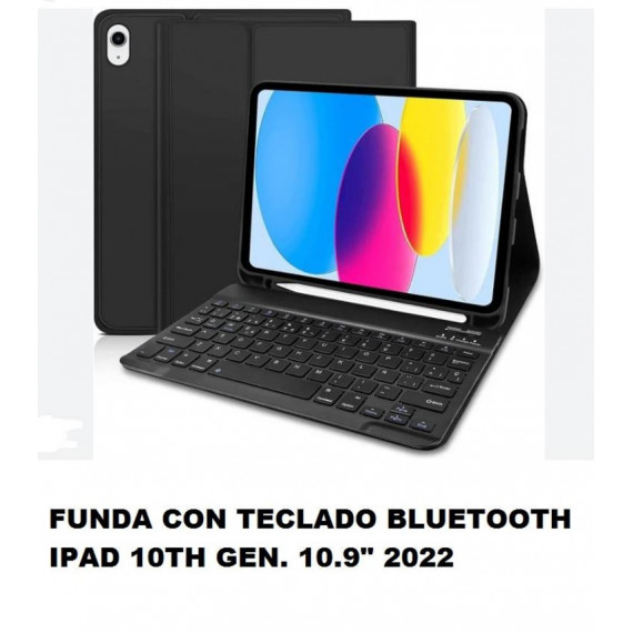 Funda con Teclado BLUETOOTH Español + Soporte Lápiz ONEMAX para Ipad 10.9" 10ª Gen (2022/2024) A16