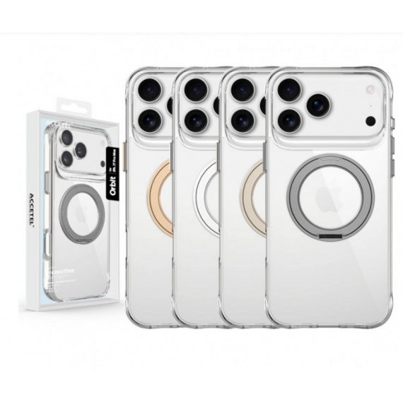 Carcasa ACCETEL Orbit Magsafe con Aro Giratorio y Soporte para Iphone 13 - Iphone 17 Pro Max