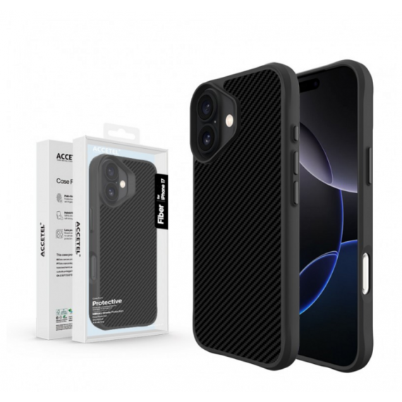 Carcasa Fiber ACCETEL Magsafe con Acabado de Fibra de Carbono para Iphone 13 hasta Iphone 17 Pro Max