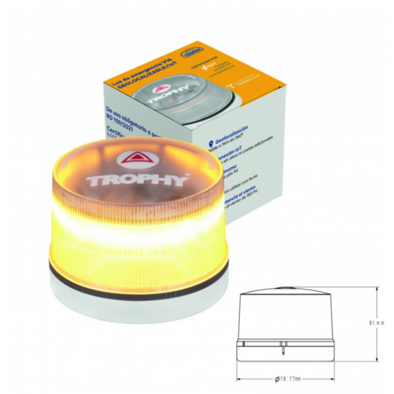 Baliza de Emergencia V16 con Geolocalización ACCETEL Trophy (SIM 13 Años)