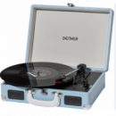 Tocadiscos DENVER Reproducción a 3 Velocidades Diseño Maleta 2 Altavoces Estéreo VPL-120 Azul