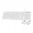 Teclado + Ratón SUBBLIM Business Slim Ergonómico Multimedia Usb-a Blanco (SUBKBC-CSSK02)