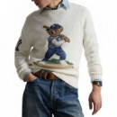 Polo RALPH LAUREN - Sweater-pullover - Deckwash White Combo - 710B15087001/DECKWASH White Combo