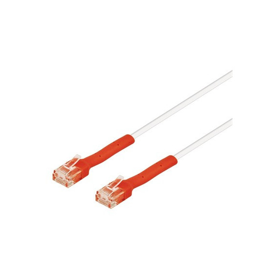 NIMO Cable de Red RJ45 M/M U/UTP Cat 6A Cobre Moldeable 3Mtrs Blanco Rojo WIR1817