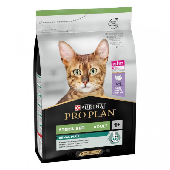 PROPLAN Gato Adulto Sterilised Renal+ Pavo 3 Kg