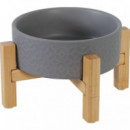 ZOLUX Perro Comedero Cerámico Keramo Gris 300 Ml