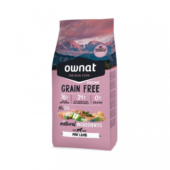 OWNAT Perro Adulto Mini Prime Cordero 3 Kg
