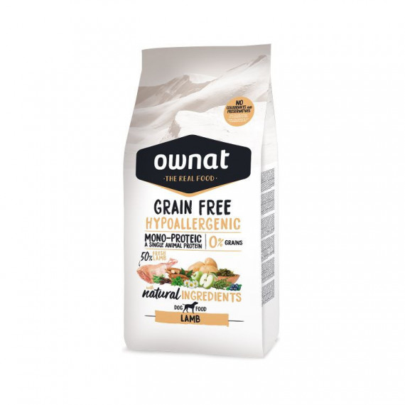 OWNAT Perro Adulto Hypoallergenic Grain Free Cordero 3 Kg
