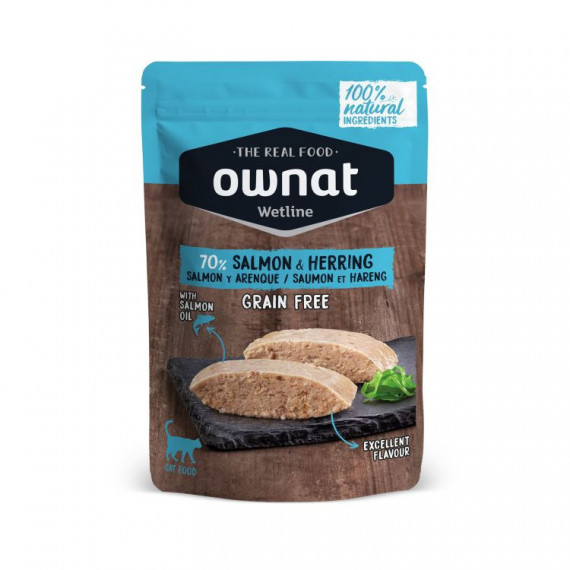 OWNAT Gato Adulto Salmon y Arenque Pouch 85 Gr