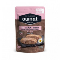 OWNAT Gato Kitten Salmon y Pavo Pouch 85 Gr