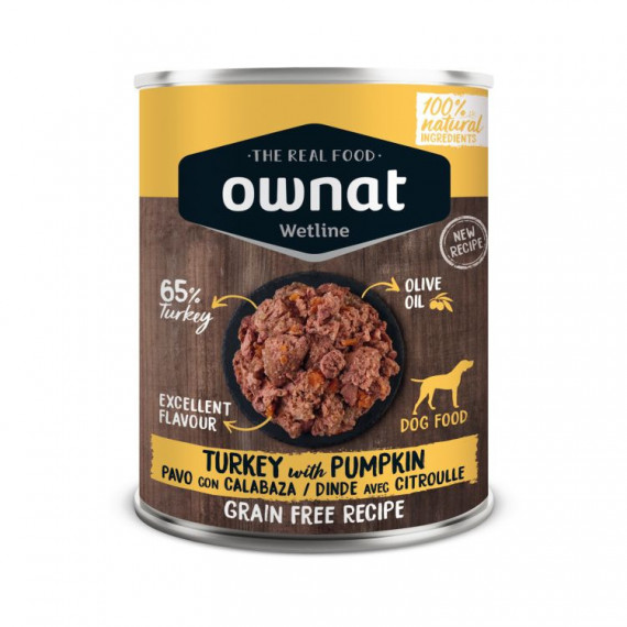 OWNAT Perro Adulto Pavo y Calabaza Lata 395 Gr