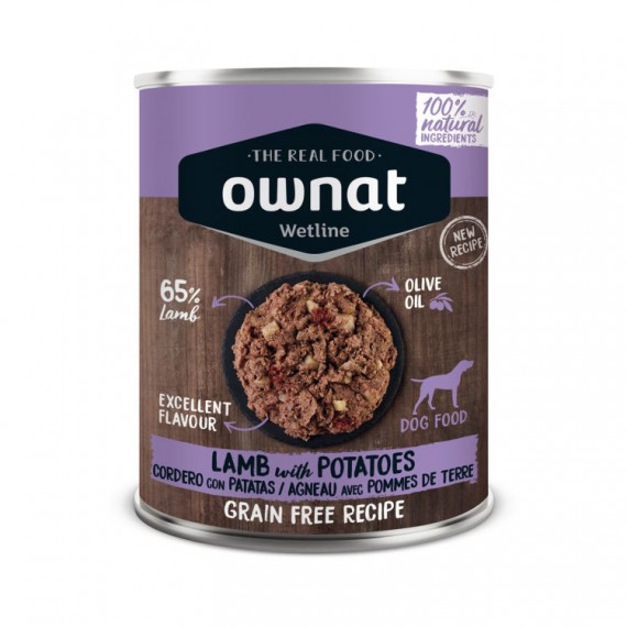 OWNAT Perro Adulto Cordero y Papa Lata 395 Gr