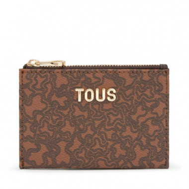 Monedero Tarjetero Marr&oacute;n Kaos Mini Lines  TOUS