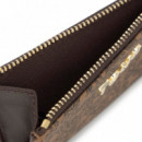 Monedero Tarjetero Marrón Kaos Mini Lines  TOUS