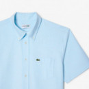 Camisa Oxford Regular Fit de Manga Corta  LACOSTE