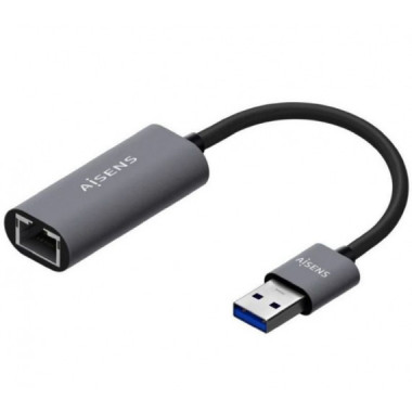 AISENS Adaptador USB Macho a RJ45 Hembra 15CM/ Gris