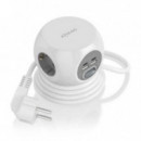 AISENS Regleta con Interruptor 3 Tomas Blanco 2 USB Tipo-c/ 2 Usb/ Cable 1.4M