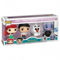 Pack 4 FUNKO Pop la Sirenita Disney Exclusivo Diamond