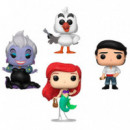 Pack 4 FUNKO Pop la Sirenita Disney Exclusivo Diamond