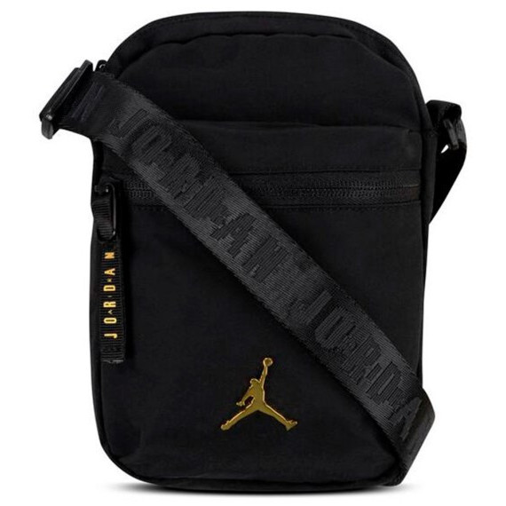 Bolso Jordan Airborne Festival Gold Negro  JORDAN AIR