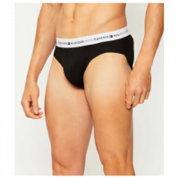 3PACK Slip TOMMY HILFIGER Negros Cintura Blanca