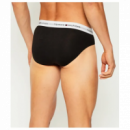 3PACK Slip TOMMY HILFIGER Negros Cintura Blanca