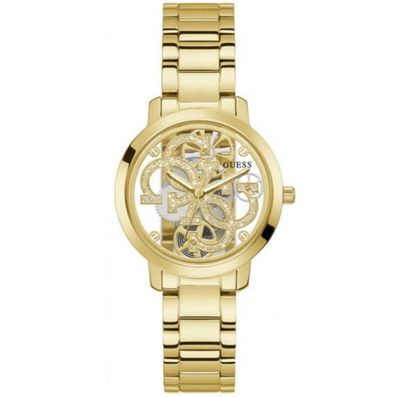 Reloj Quatro Clear Dorado  GUESS