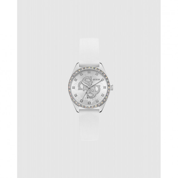 Reloj Ava C/ Silicona Blanca  GUESS
