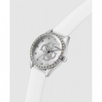 Reloj Ava C/ Silicona Blanca  GUESS