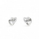 Pendientes Beloved Plateado  GUESS